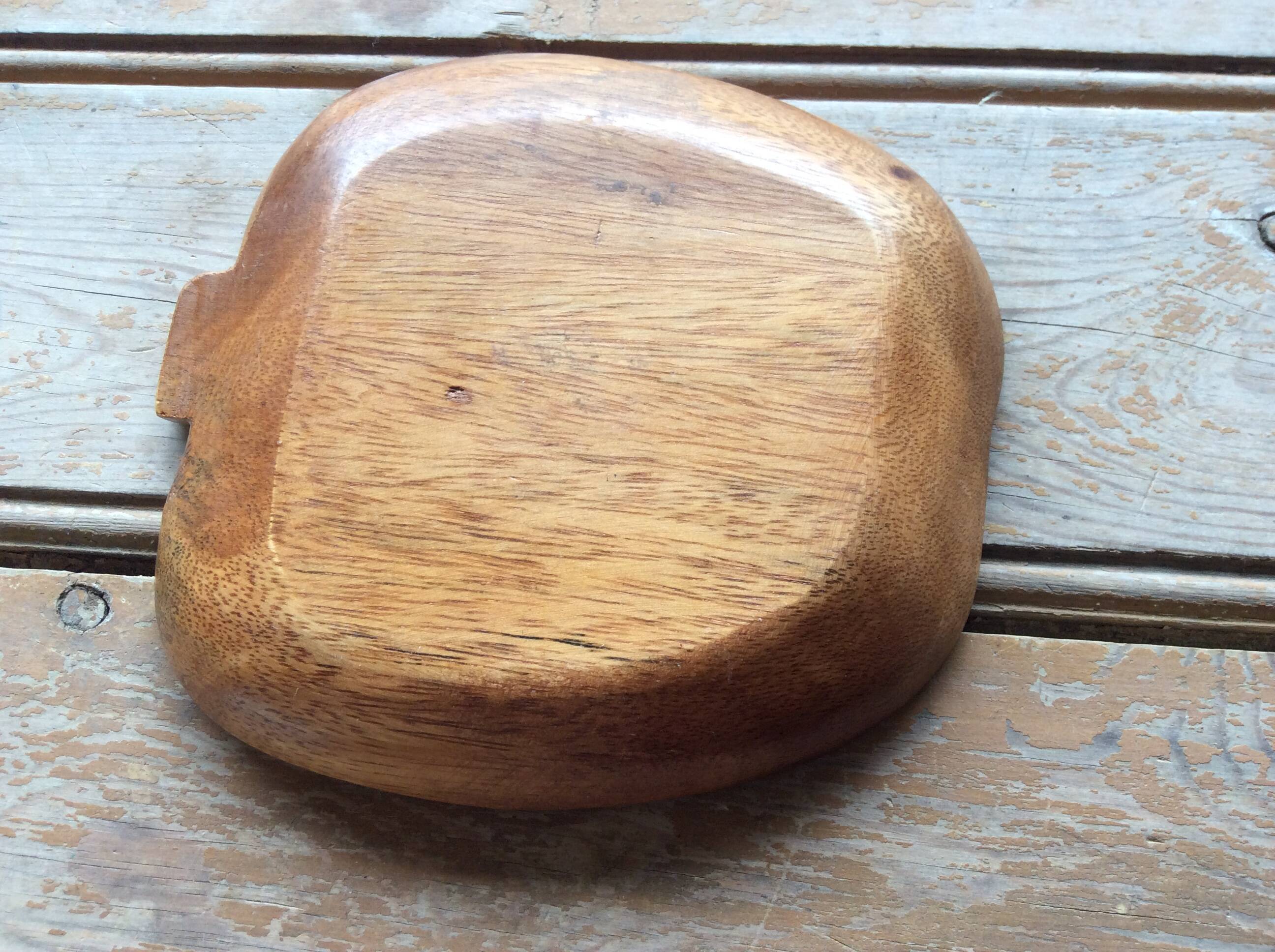 Empty wooden apple pocket
