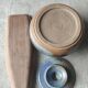 Vintage glazed stoneware set signed Béceleuf