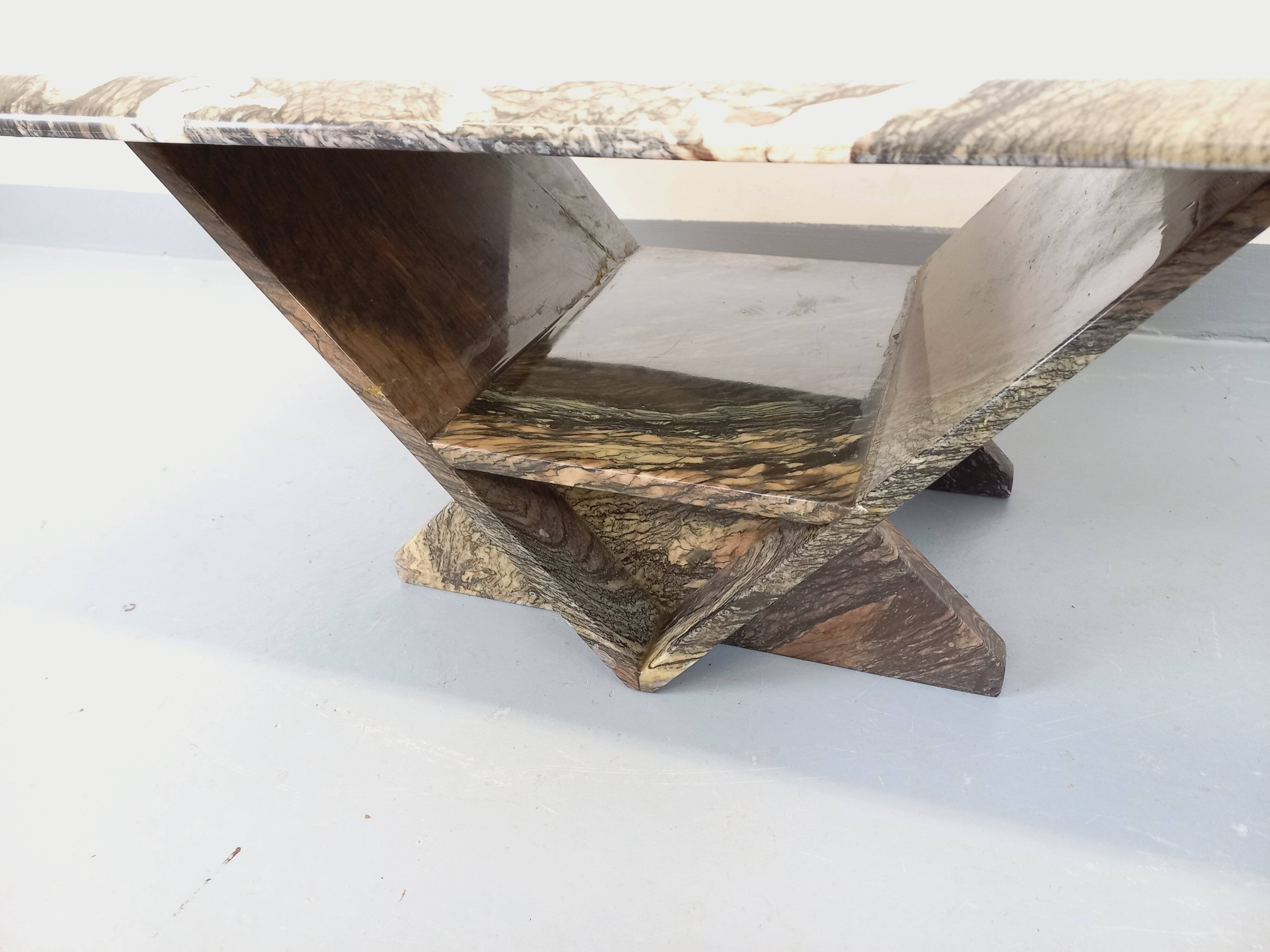 Vintage marble coffee table from the 1970s.