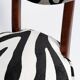 Heart-shaped chair with black and white zebra pattern, Poland, 1960s