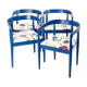 Vintage Flower Fabric & Blue Beech Armchair