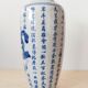 Vase chinois porcelaine craquelée bleu et blanc