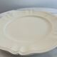 Sarreguemines Digoin — Ivory presentation plate, scalloped edge