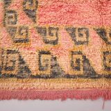 Vintage Moroccan Rug 157 x 274 cm - Peach Handmade Moroccan Rug - Wool Rug