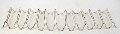 Christofle Printania model, Art Nouveau, 12 silver-plated knife rests.