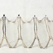 Christofle Printania model, Art Nouveau, 12 silver-plated knife rests.