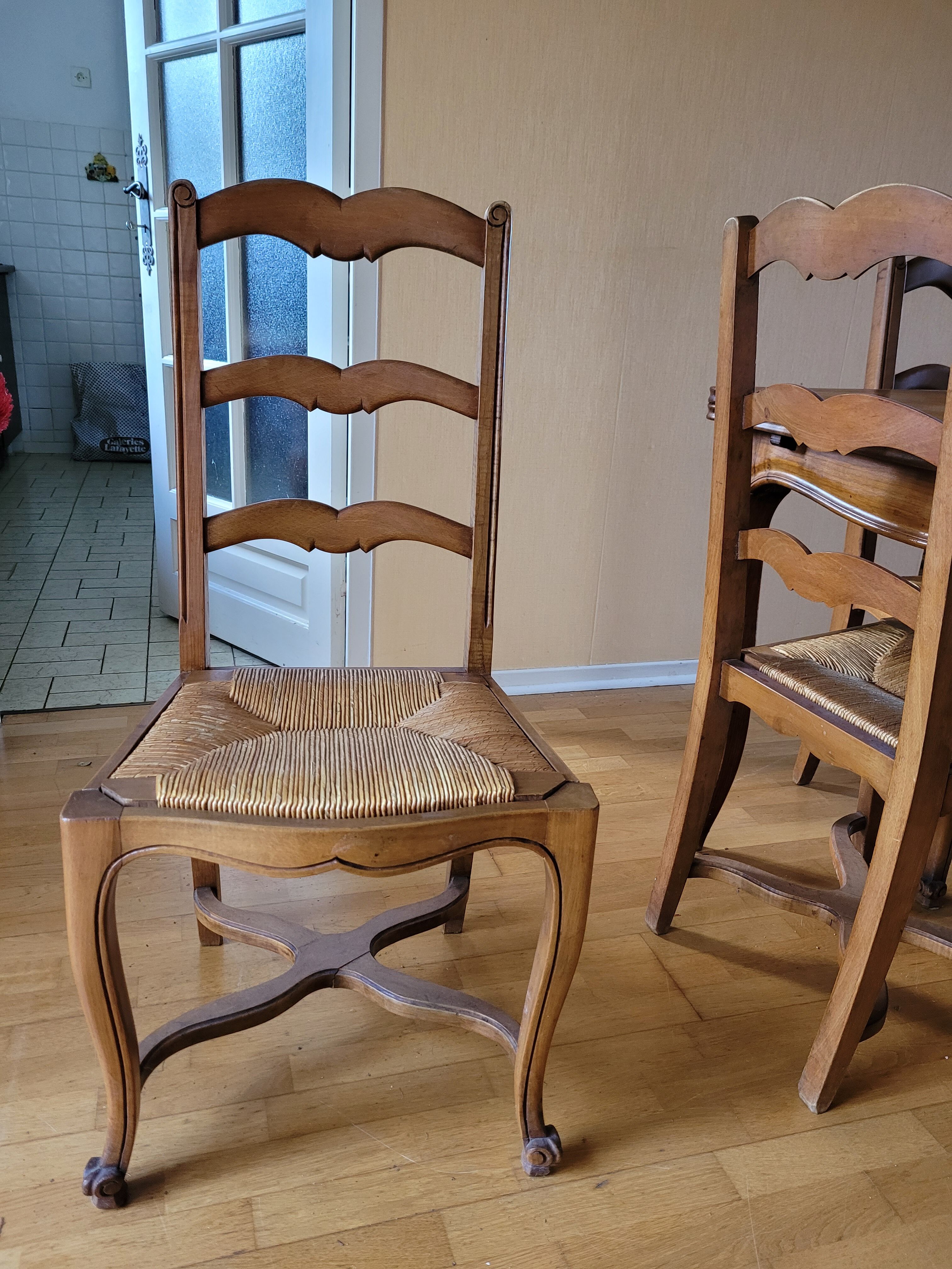 Table and 4 solid wood chairs