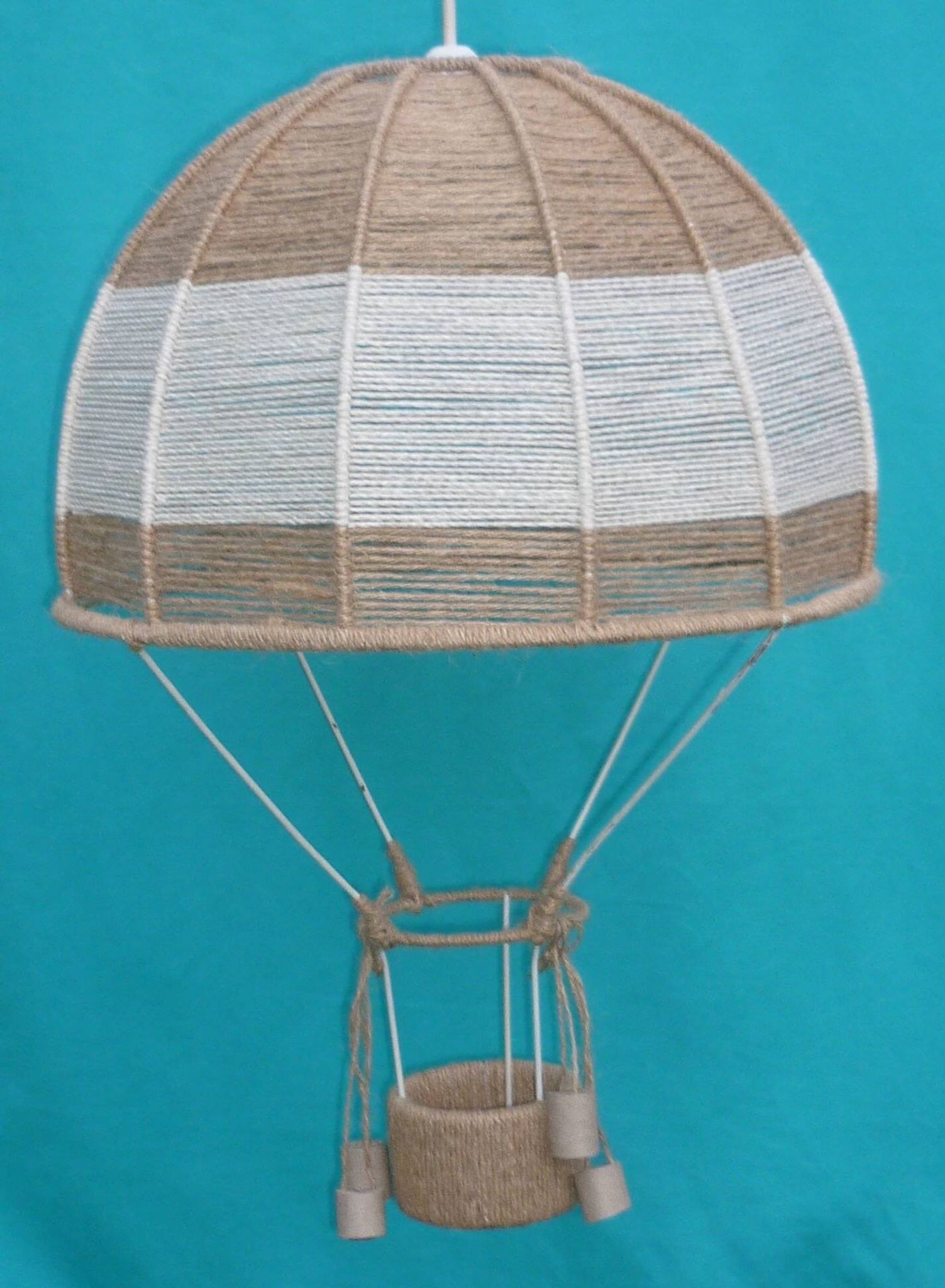 Jute hanging lamp for children's room