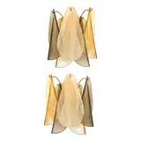 Amber Rondini Murano Glass Gold Wall Sconces by Simoeng, Set of 2