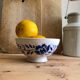 Ancient bowl Digoin blue flowers