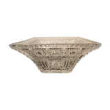 Fruit cup in finely chiseled crystal, square shape.