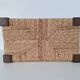 Marche pied / Tabouret en bois et paille