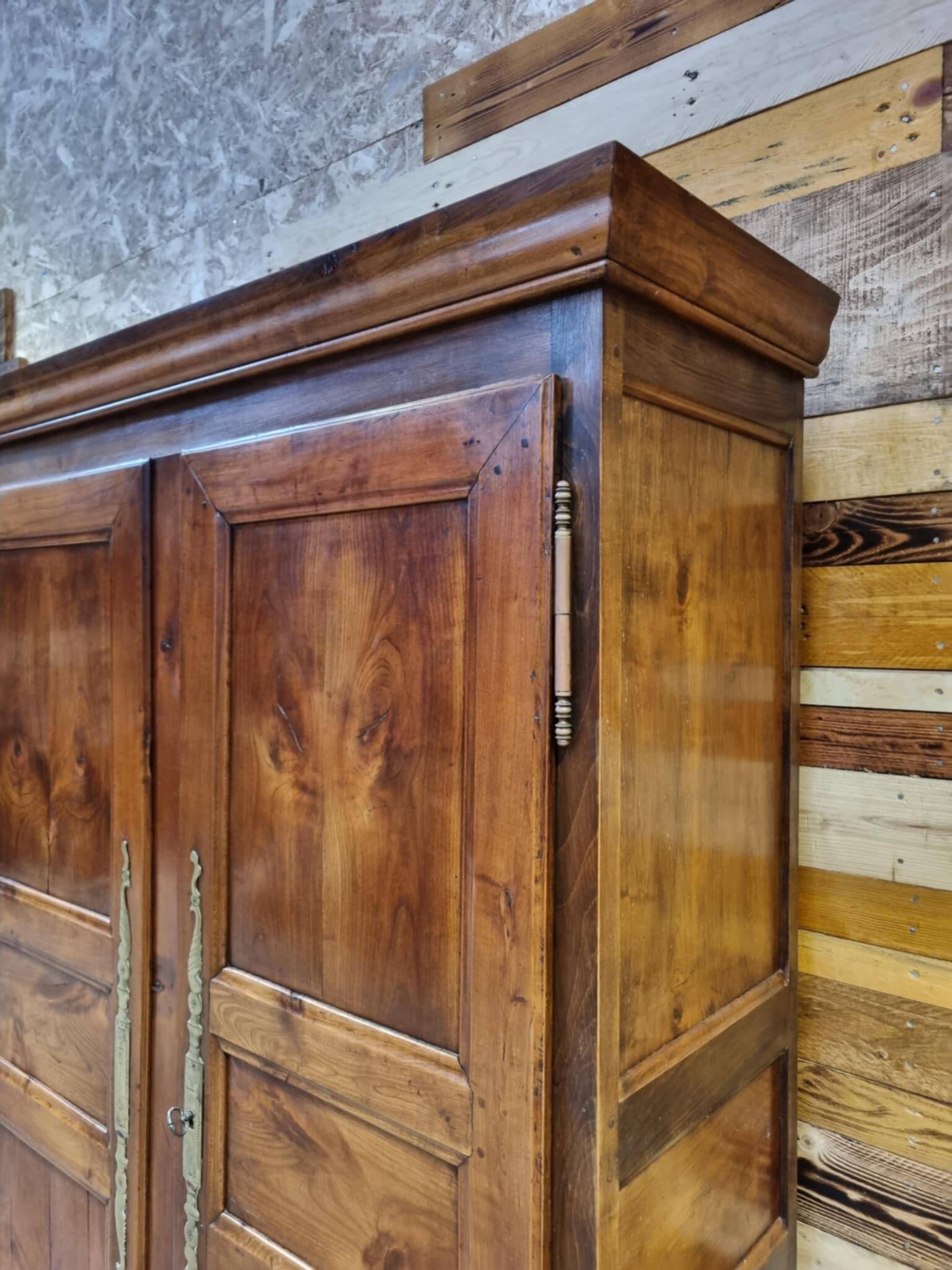 Antique cherry wood wardrobe