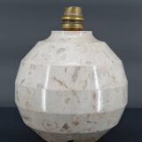Modernist Art Deco ball lamp in carved marble, France, Circa 1930