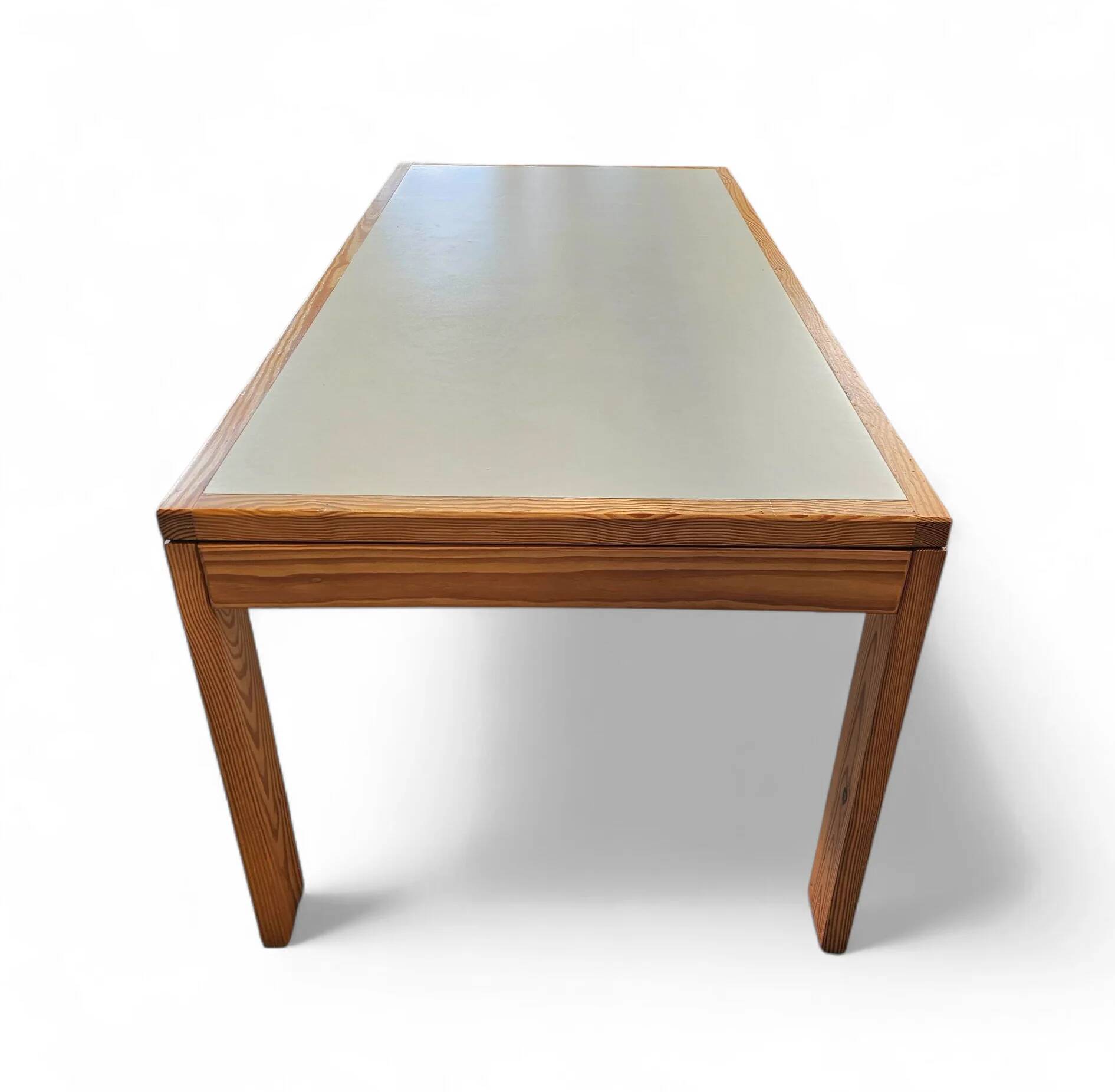 Pine wood dining table / formica top / 1970s