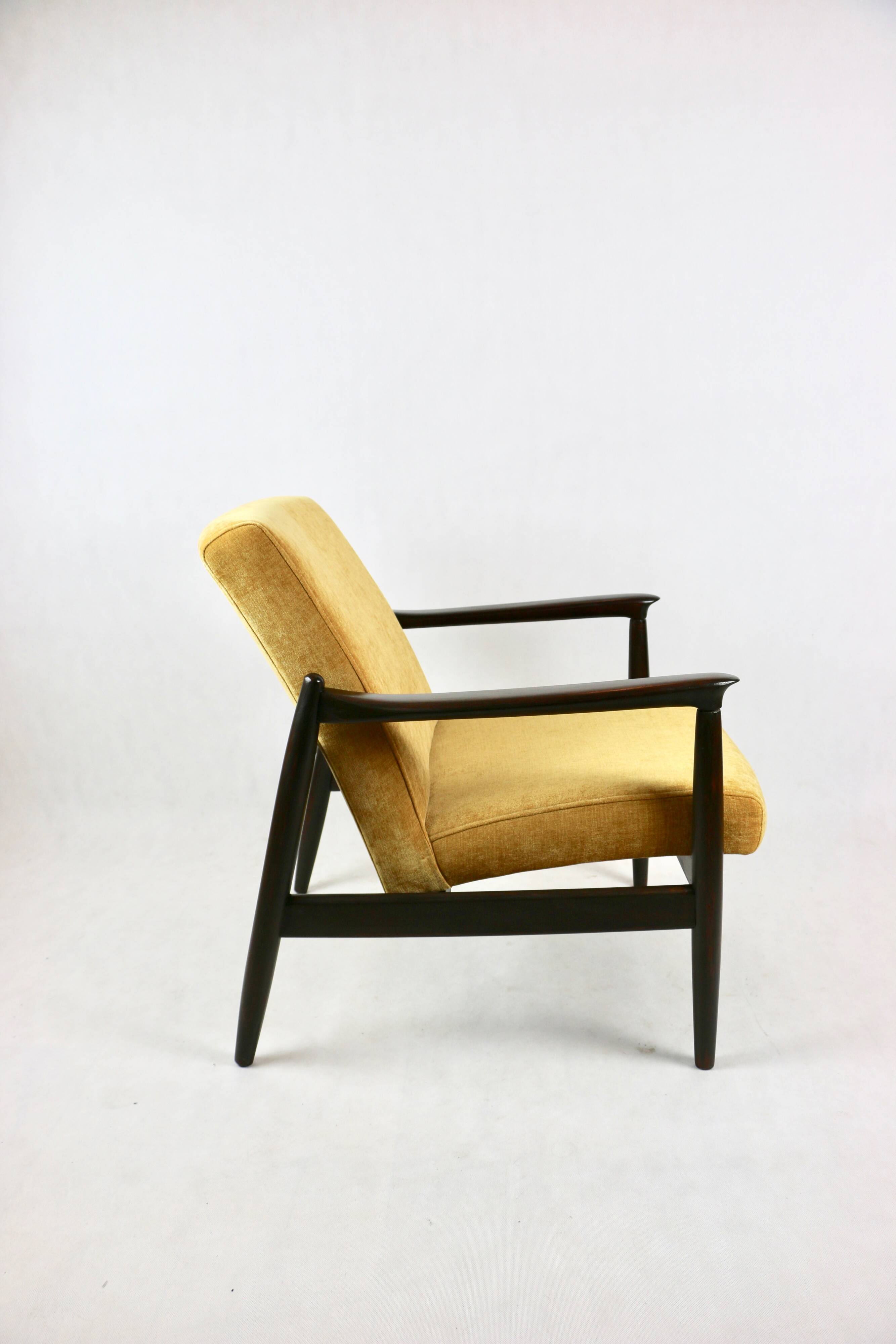 Fauteuil jaune GFM-64 attribué à Edmund Homa, 1970