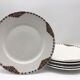Set of 5 flat plates in Limoges porcelain