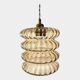 Vintage pendant lamp in golden glass