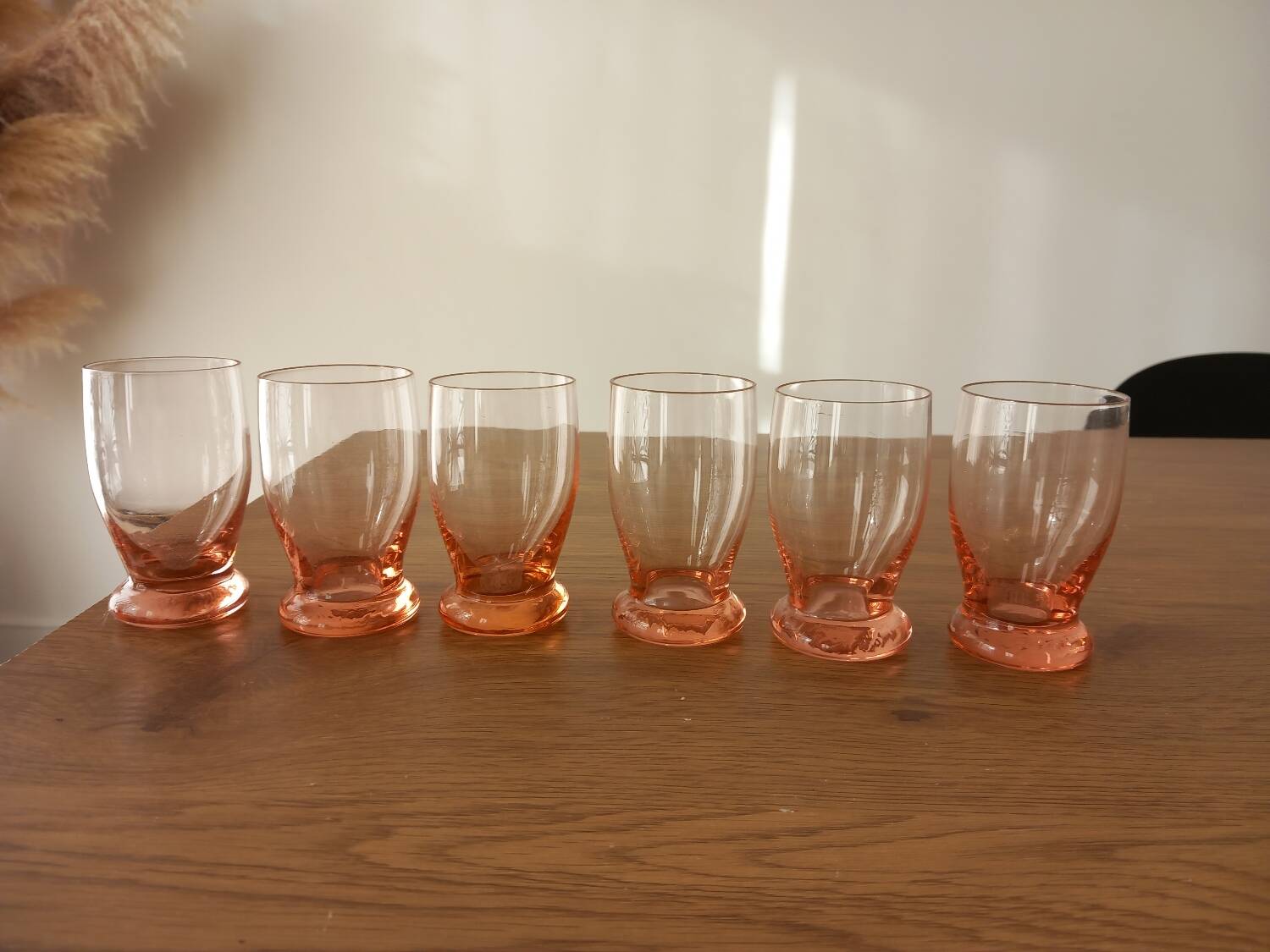 Rose digestive glasses x6