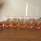 Verres à digestifs rose x6