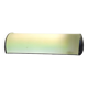 Rectangular wall light 1990 in frosted glass and silver metal