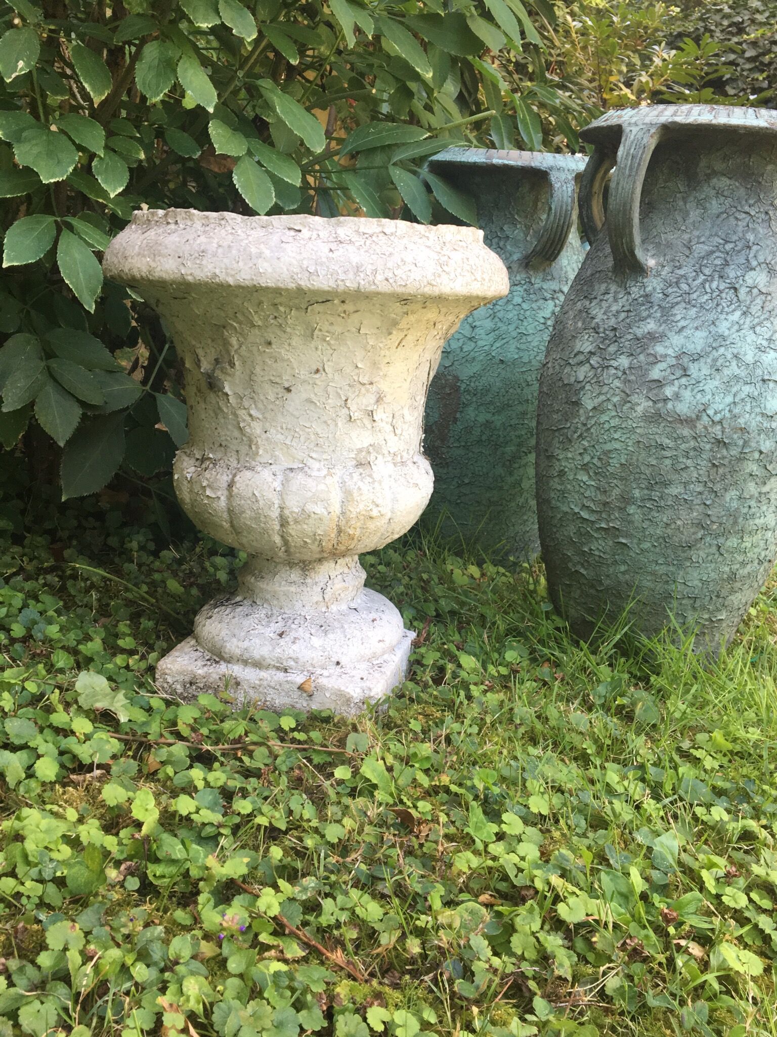 Cement Medici vase, 40cm high
