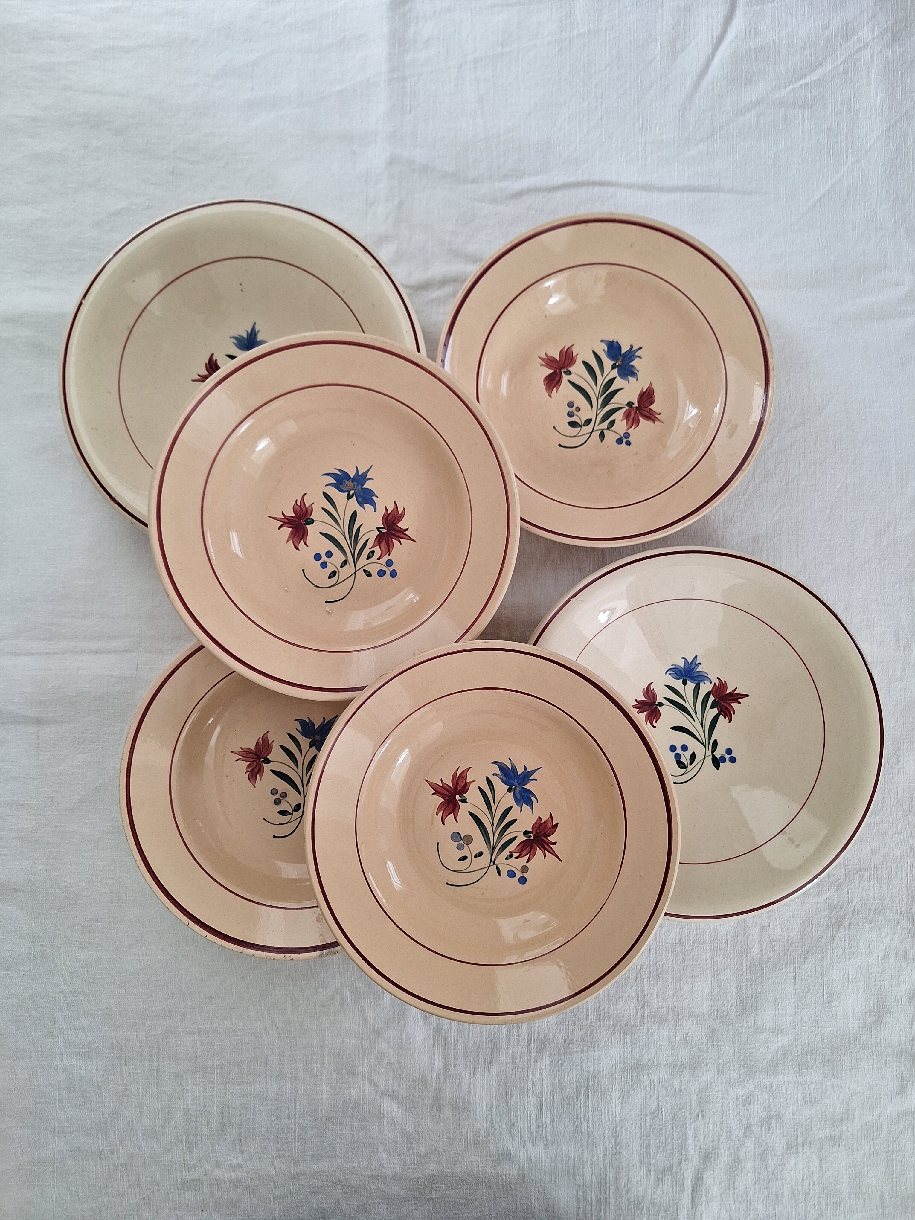 Vintage Luneville K&G plates