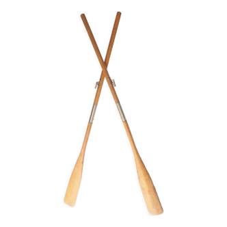 Pair of wooden paddles