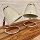 Pair of large metal osram lamps 1950.