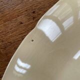 Large serving or presentation dish in beige ceramic - vintage