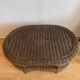 Two-top woven rattan coffee table