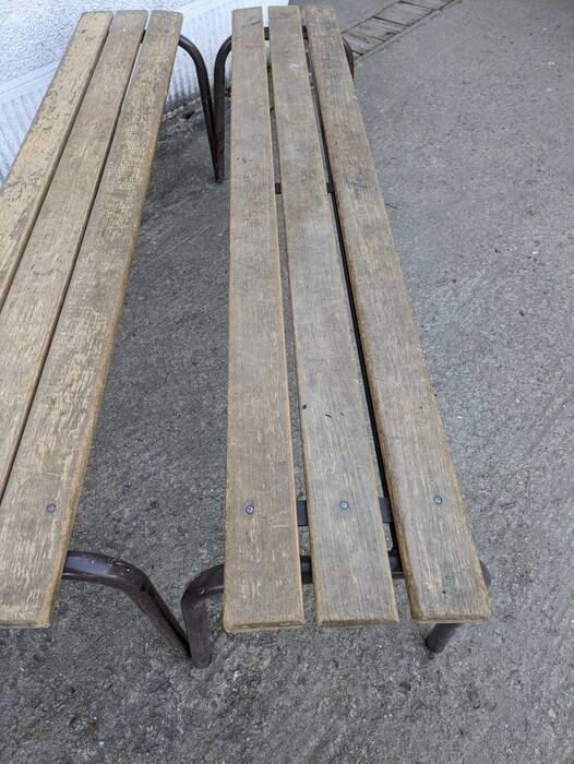 Pair of school benches