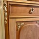 Raw wood sideboard and its mirror
