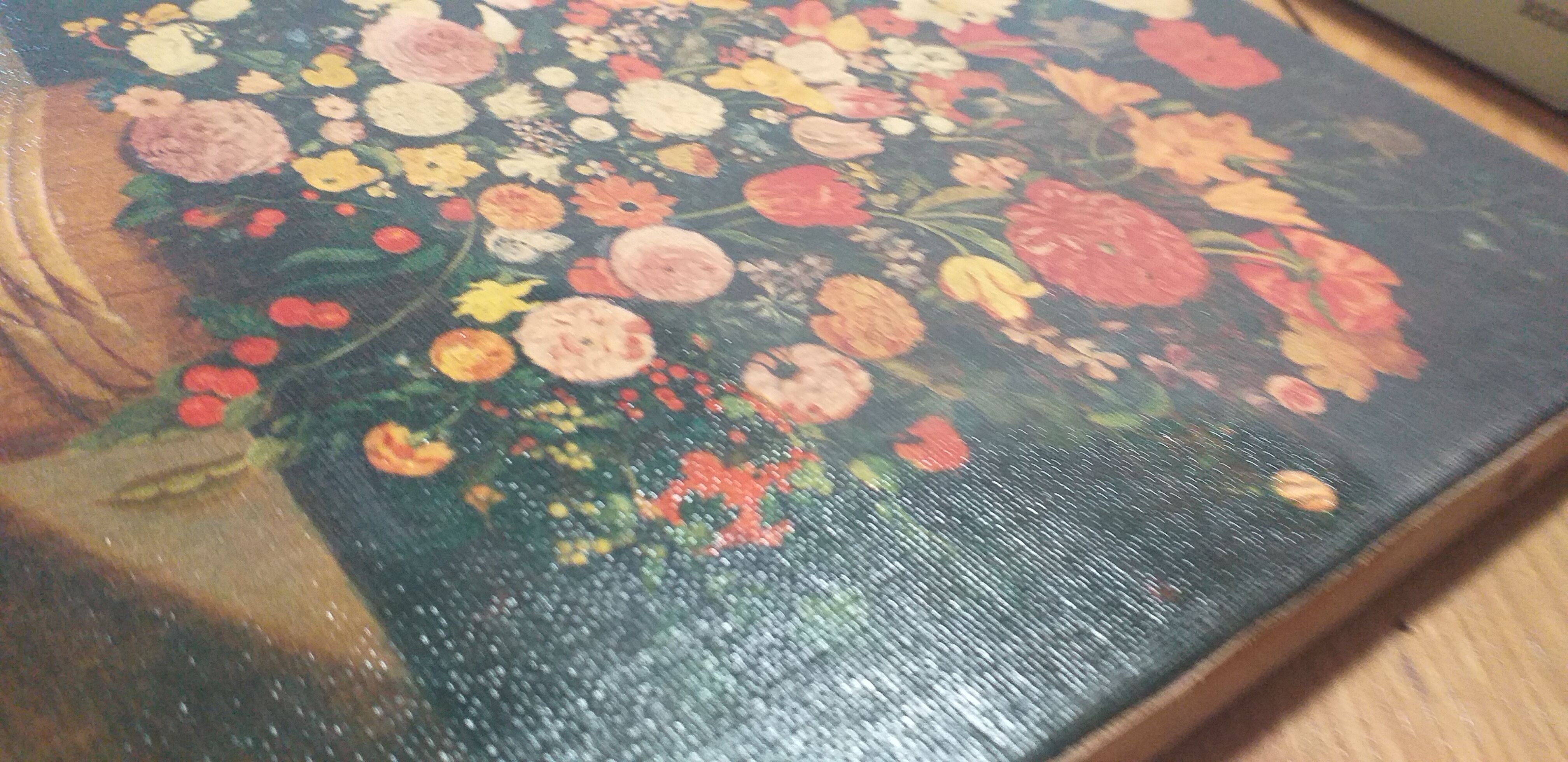 Print on canvas bouquet of flowers with a spiral 1964 braun et cie