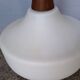 Louis Kalff pendant lamp ep 1960 Scandinavian glass and teak