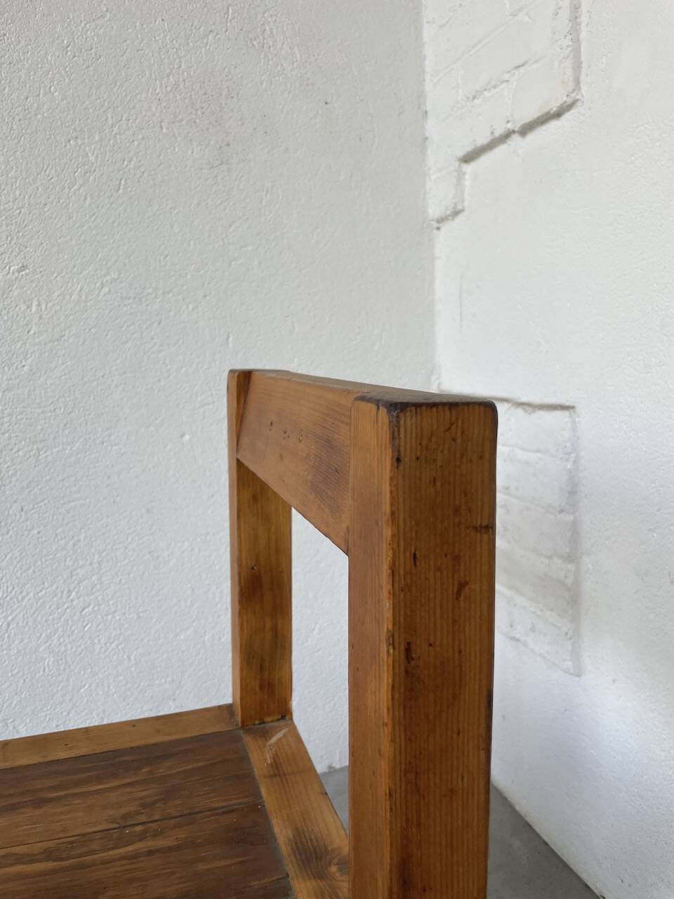 Brutalist pine chair