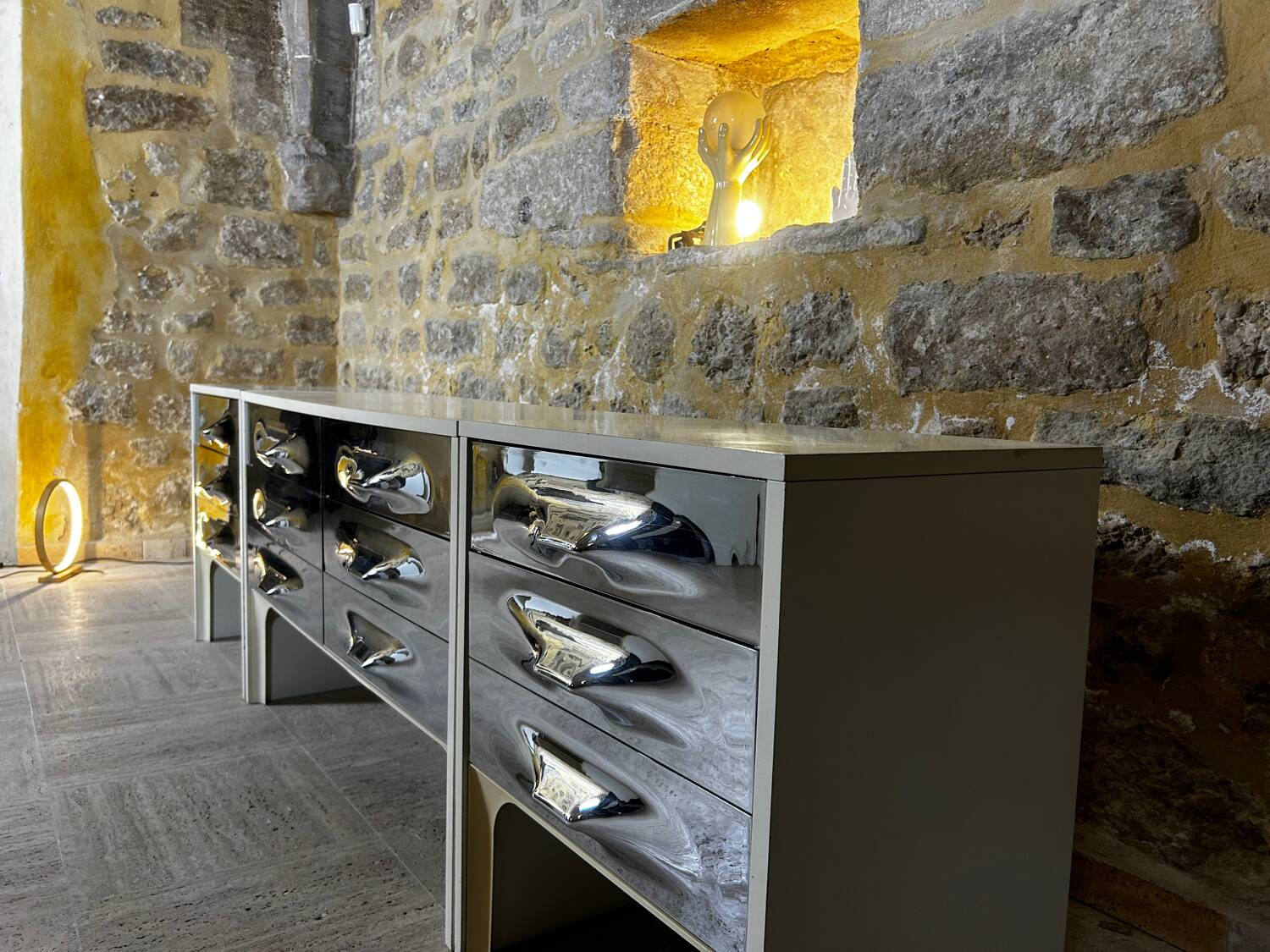 Raymond Loewy DF2000 chest of drawers and bedside tables