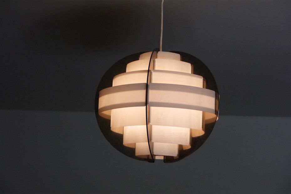 Danish plexi pendant lamp by Brylle and Jacobsen 1970