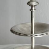 Silver-plated metal tiered dish