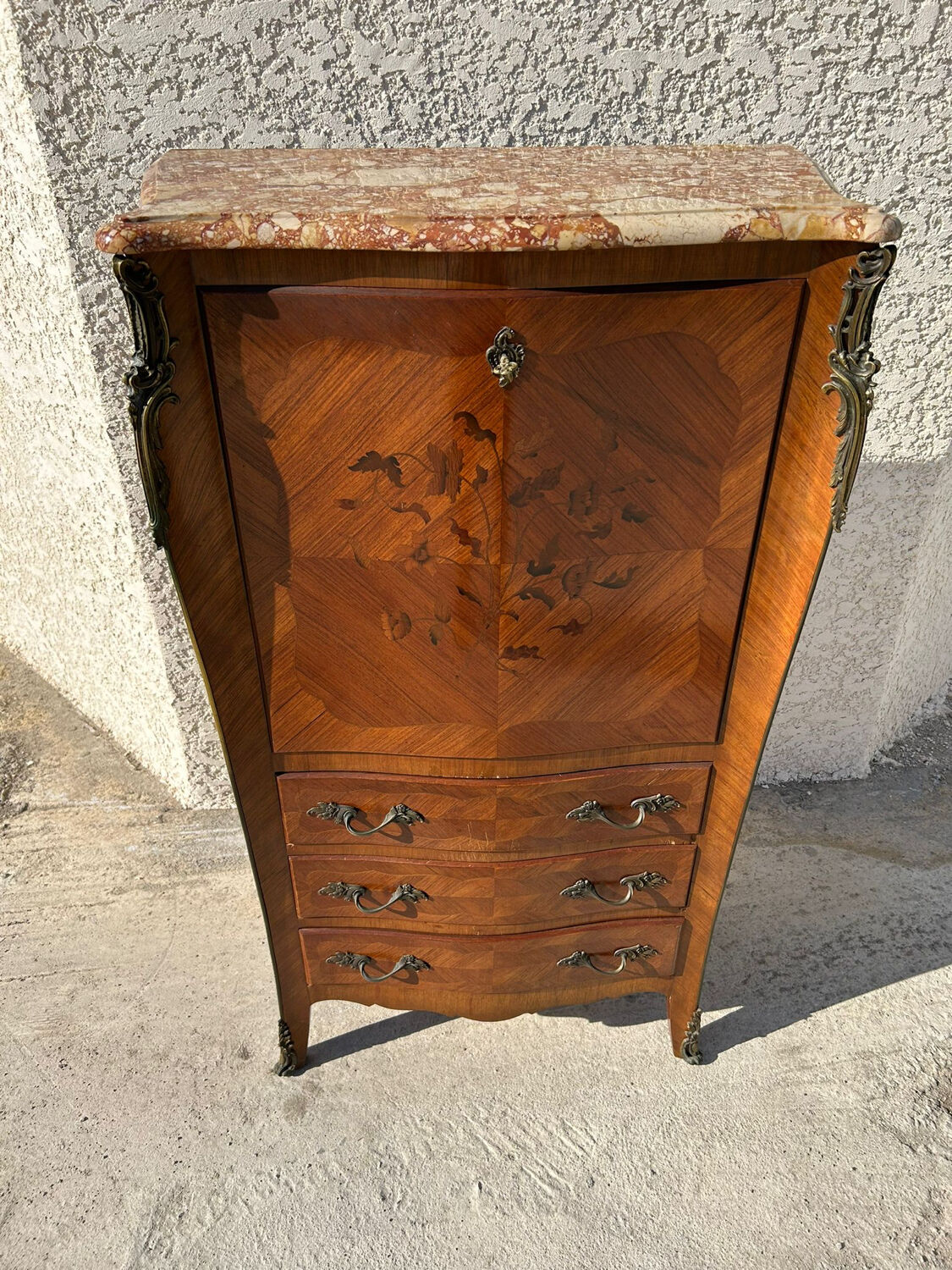 Curved rosewood secretary