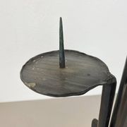 Large brutalist bronze candleholder by Manfred Bergmeister, Germany, 1970s