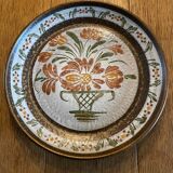 Assiette plate en grès estampillée Keraluc Quimper MPB