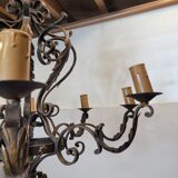 Old wrought iron chandelier