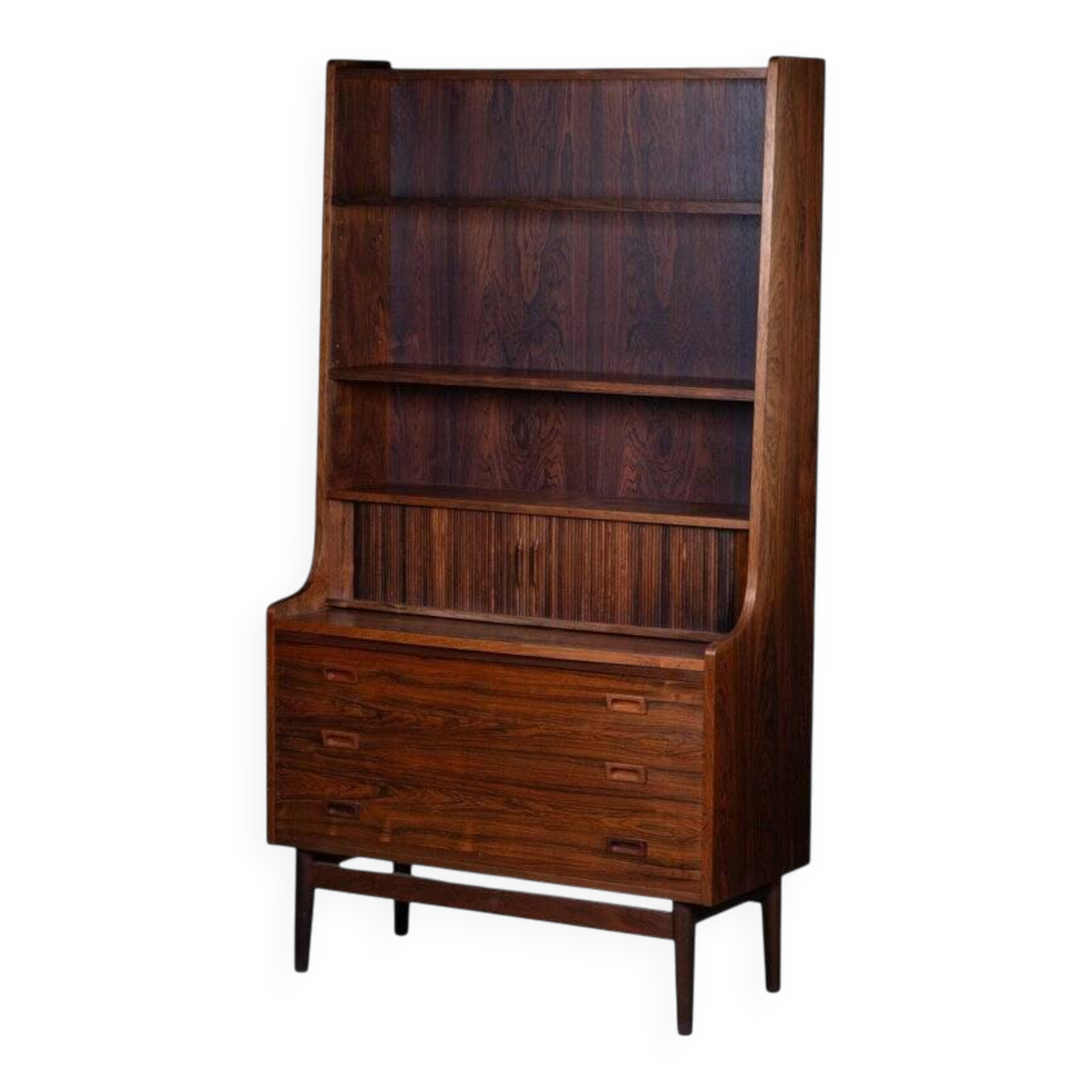 Rosewood Bookcase attributed to Johannes Sorth for Nexø Møbelfabrik, 1960s