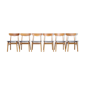 Set of 6 vintage Danish design chairs from Farstrup