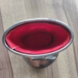 Vintage silver metal pencil holder decorated with tennis rackets