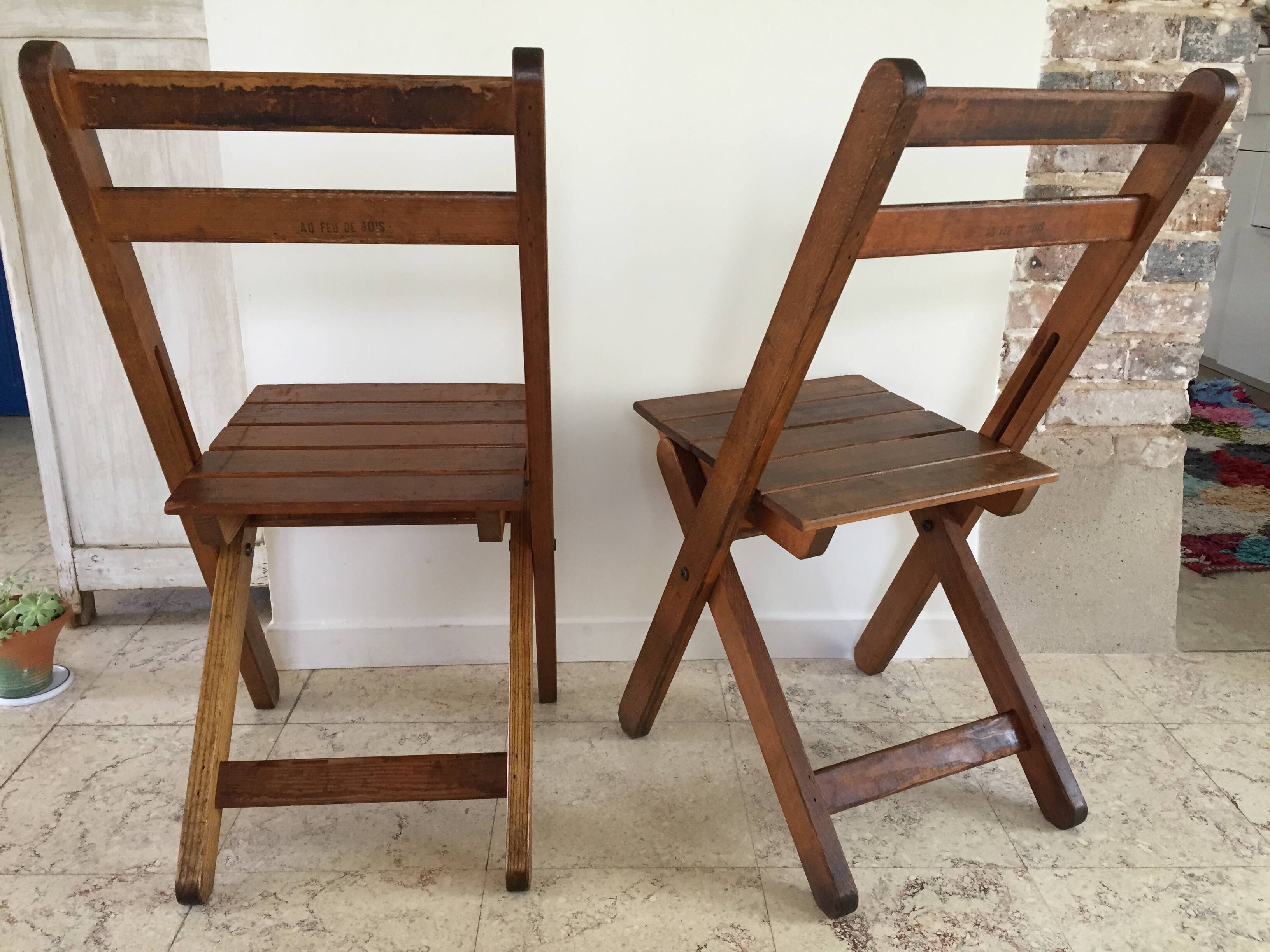 Folding chalet chairs "wood fire"