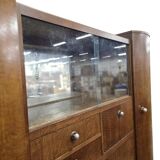 vintage XL art déco grande armoire en bois / bar / vitrine