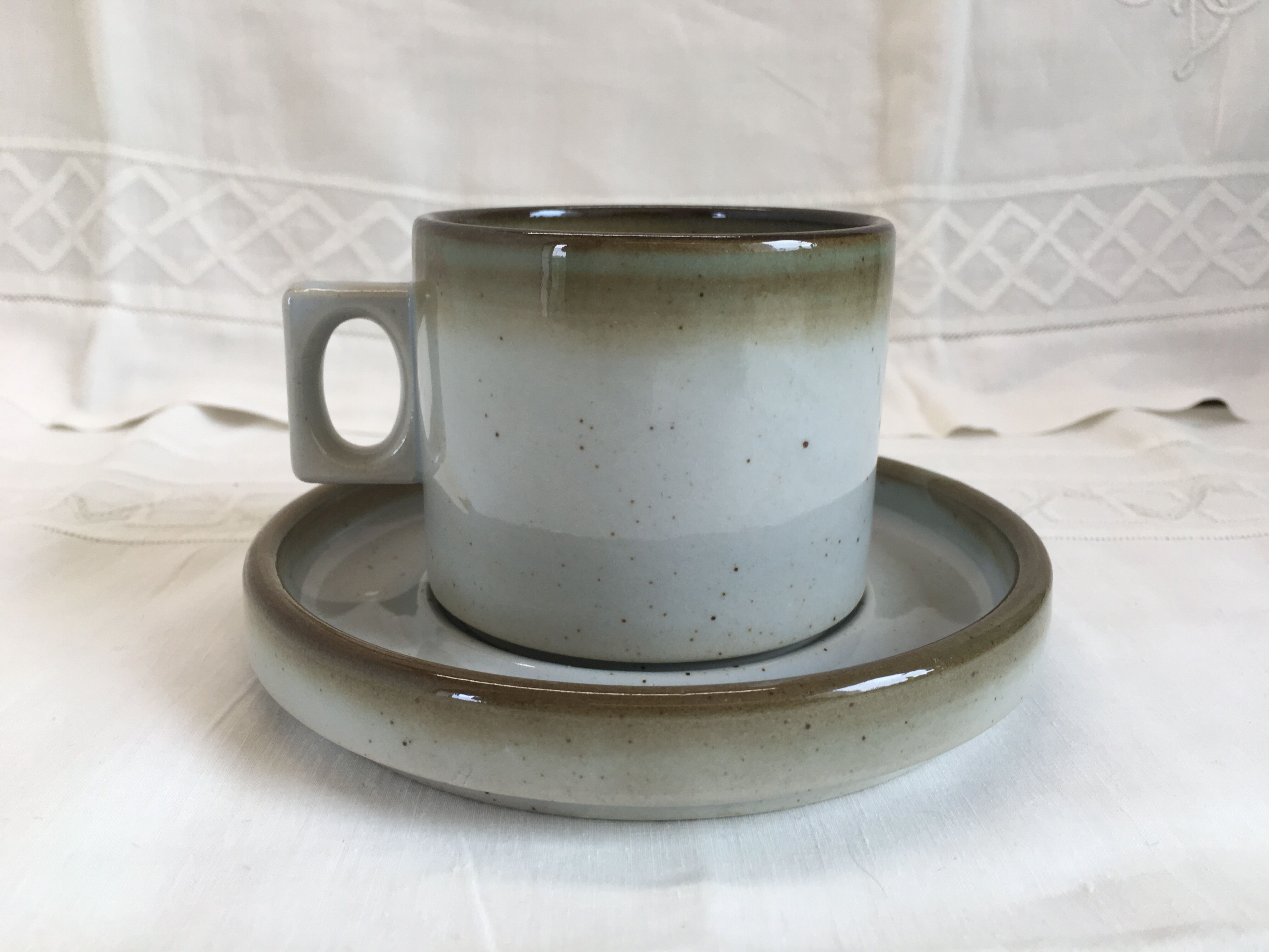 Rare coffee / tea service in Brenne sandstone "Grand Feu" - France 70s