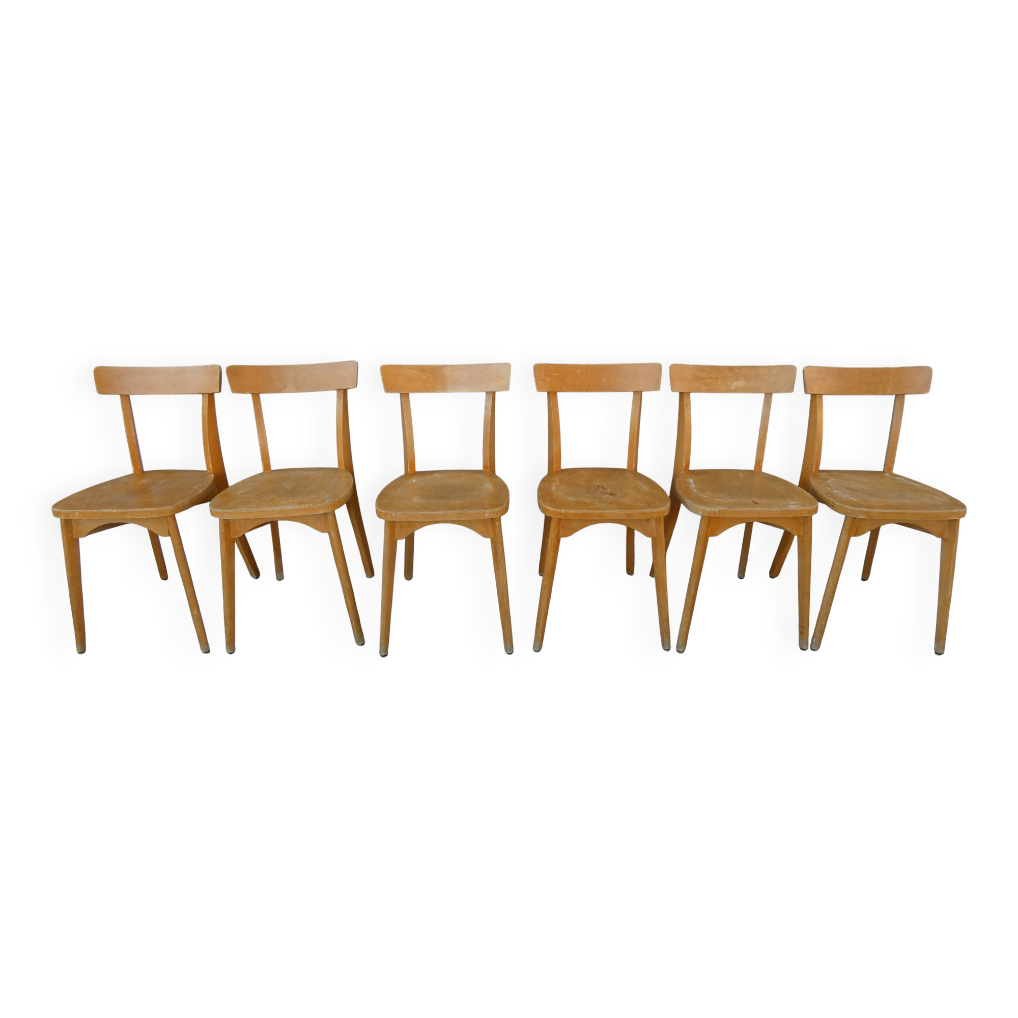 6 chaises de bistrot luterma vintage